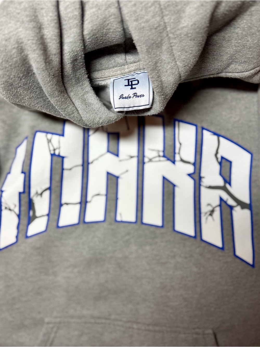 Inaka Power Hoodie Adult XL Gray Pullover Kangaroo Pocket Heavyweight Gym - Picture 2 of 5